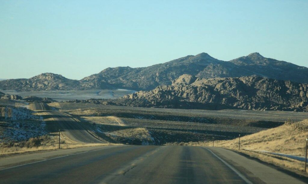 boulder fields near granite mountains